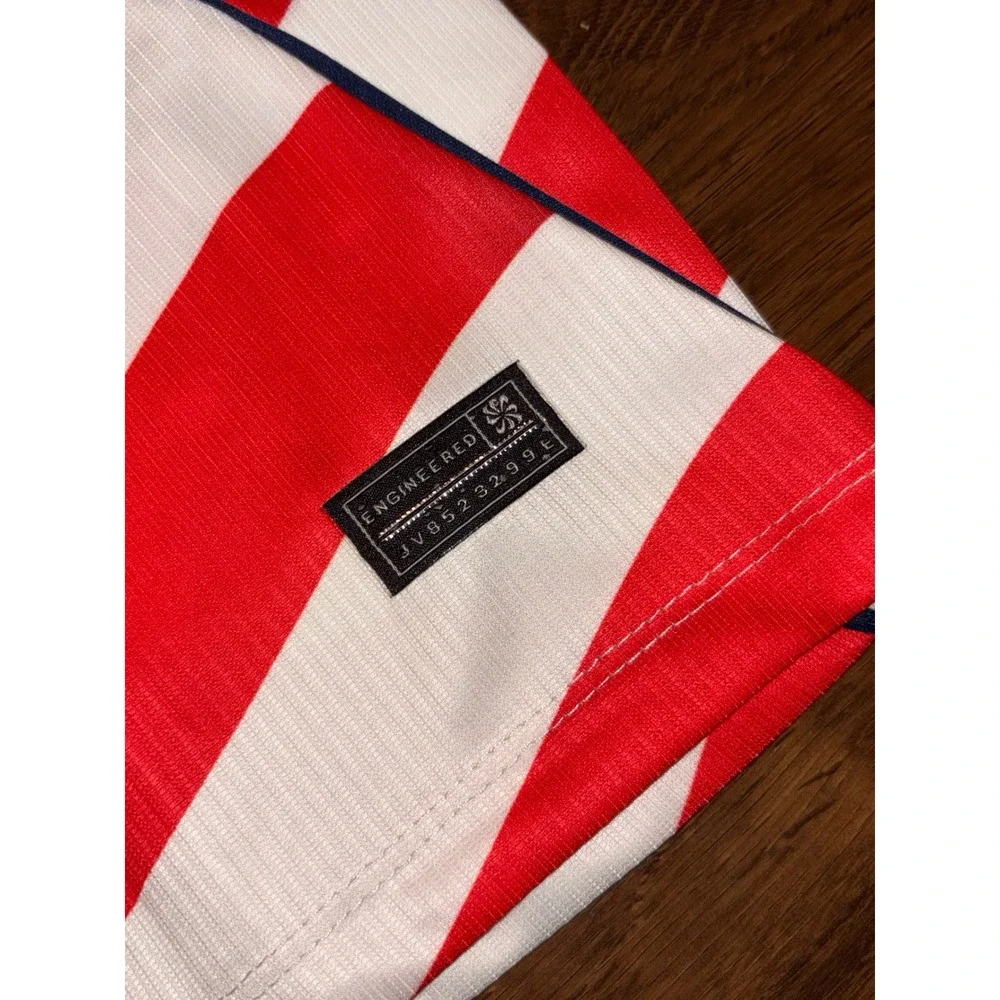 Nike USMNT Weston McKennie 8 Soccer Jersey Mens Large Red White Wavy Stripe NEW